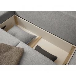 Mørteens Canapé d’angle Rutherford II - Tissu Denga / Microfibre Laci: Argent / Anthracite - Méridienne longue montable des deux côtés -Canapés Soldes Magasin 1000340481 220513 070 DETAILS P000000001000340481