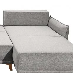 Mørteens Canapé panoramique Rutherford - Tissu Denga / Microfibre Laci: Argent / Anthracite - Méridienne longue montable des deux côtés -Canapés Soldes Magasin 1000340484 220513 080 DETAILS P000000001000340484