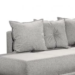 Mørteens Canapé panoramique Rutherford - Tissu Denga / Microfibre Laci: Argent / Anthracite - Méridienne longue montable des deux côtés -Canapés Soldes Magasin 1000340484 220513 110 DETAILS P000000001000340484