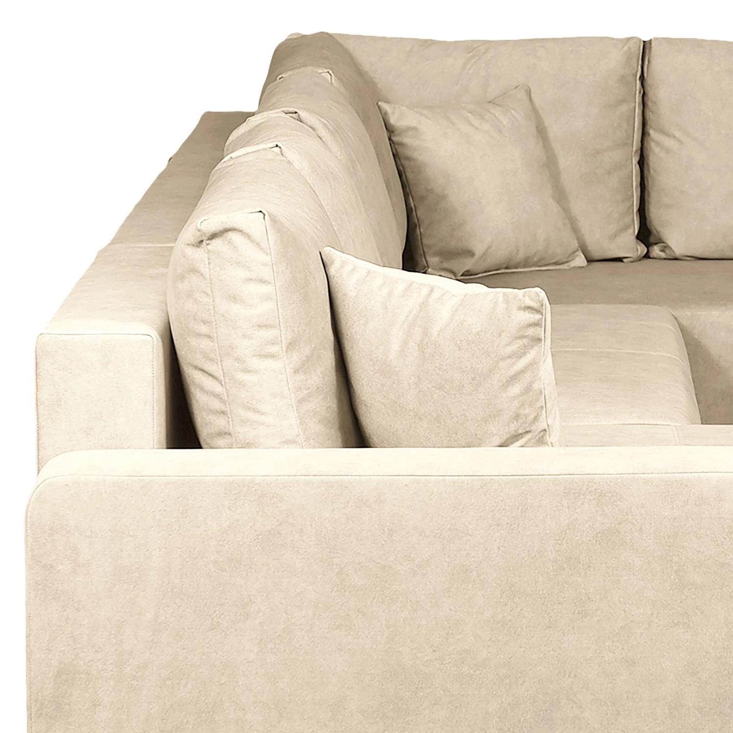 Fredriks Canapé panoramique Togari - Velours Cloe: Sable - Méridienne courte à gauche / longue à droite (vue de face) 10 Fredriks Canapé panoramique Togari - Velours Cloe: Sable - Méridienne courte à gauche / longue à droite (vue de face) – Image 10