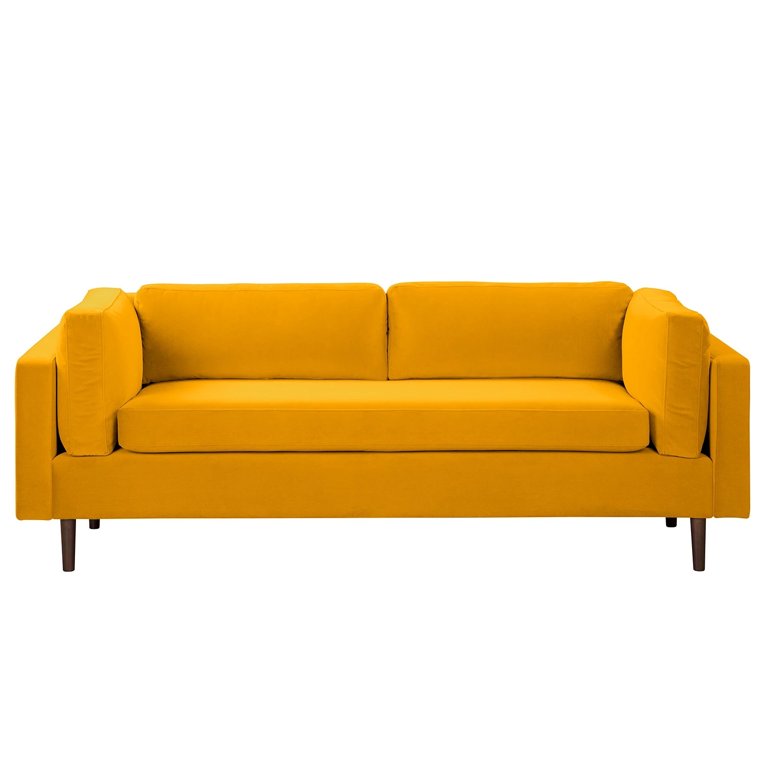 Norrwood Canapé Sesame (3 places) - Velours Vaia: Jaune moutarde 2 Norrwood Canapé Sesame (3 places) - Velours Vaia: Jaune moutarde – Image 2