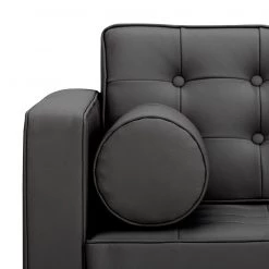 Fredriks Canapé Chelsea (3 places) Cuir véritable - Cuir véritable Gad : Anthracite - Cylindre -Canapés Soldes Magasin 3 sitzer sofa chelsea leder anthrazit metallfuss 3804916