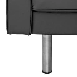 Fredriks Canapé Chelsea (3 places) Cuir véritable - Cuir véritable Gad : Anthracite - Cylindre -Canapés Soldes Magasin 3 sitzer sofa chelsea leder anthrazit metallfuss 3804940