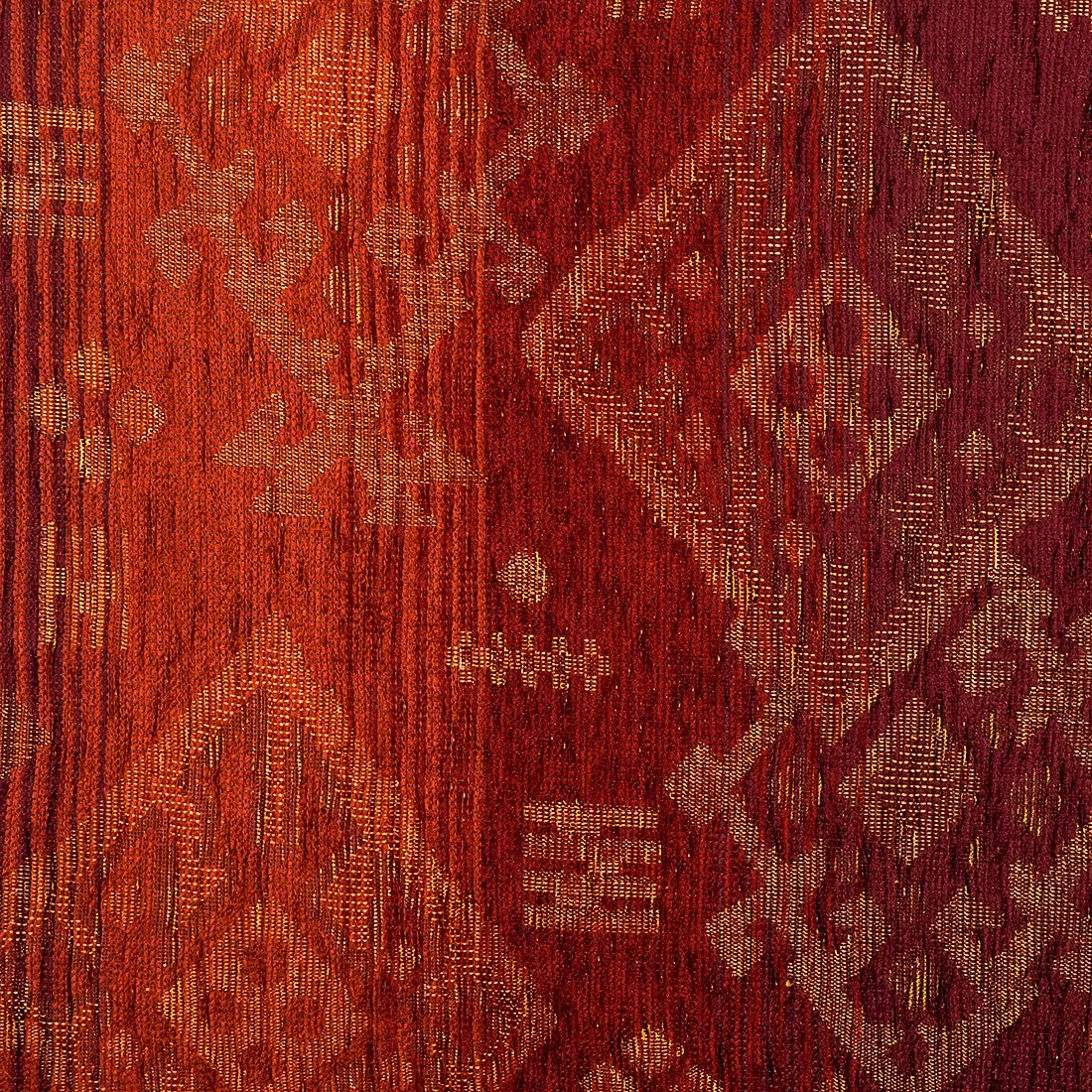 Maison Belfort Grand canapé Christian - Cuir synthétique marron foncé / Tissu rouge - Marron foncé / Rouge 13 Maison Belfort Grand canapé Christian - Cuir synthétique marron foncé / Tissu rouge - Marron foncé / Rouge – Image 13