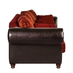 Maison Belfort Grand canapé Christian - Cuir synthétique marron foncé / Tissu rouge - Marron foncé / Rouge 20 Maison Belfort Grand canapé Christian - Cuir synthétique marron foncé / Tissu rouge - Marron foncé / Rouge -Canapés Soldes Magasin bigsofa christian kunstleder schwarz webstoff rot 354612
