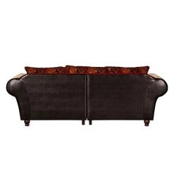 Maison Belfort Grand canapé Christian - Cuir synthétique marron foncé / Tissu rouge - Marron foncé / Rouge 21 Maison Belfort Grand canapé Christian - Cuir synthétique marron foncé / Tissu rouge - Marron foncé / Rouge -Canapés Soldes Magasin bigsofa christian kunstleder schwarz webstoff rot 354614