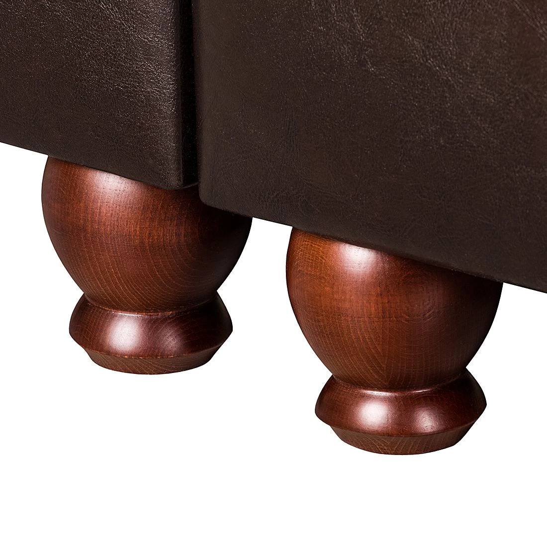 Maison Belfort Grand canapé Christian - Cuir synthétique marron foncé / Tissu rouge - Marron foncé / Rouge 14 Maison Belfort Grand canapé Christian - Cuir synthétique marron foncé / Tissu rouge - Marron foncé / Rouge – Image 14