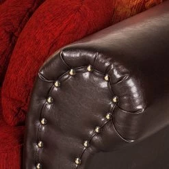 Maison Belfort Grand canapé Christian - Cuir synthétique marron foncé / Tissu rouge - Marron foncé / Rouge 24 Maison Belfort Grand canapé Christian - Cuir synthétique marron foncé / Tissu rouge - Marron foncé / Rouge -Canapés Soldes Magasin bigsofa christian kunstleder schwarz webstoff rot 354619