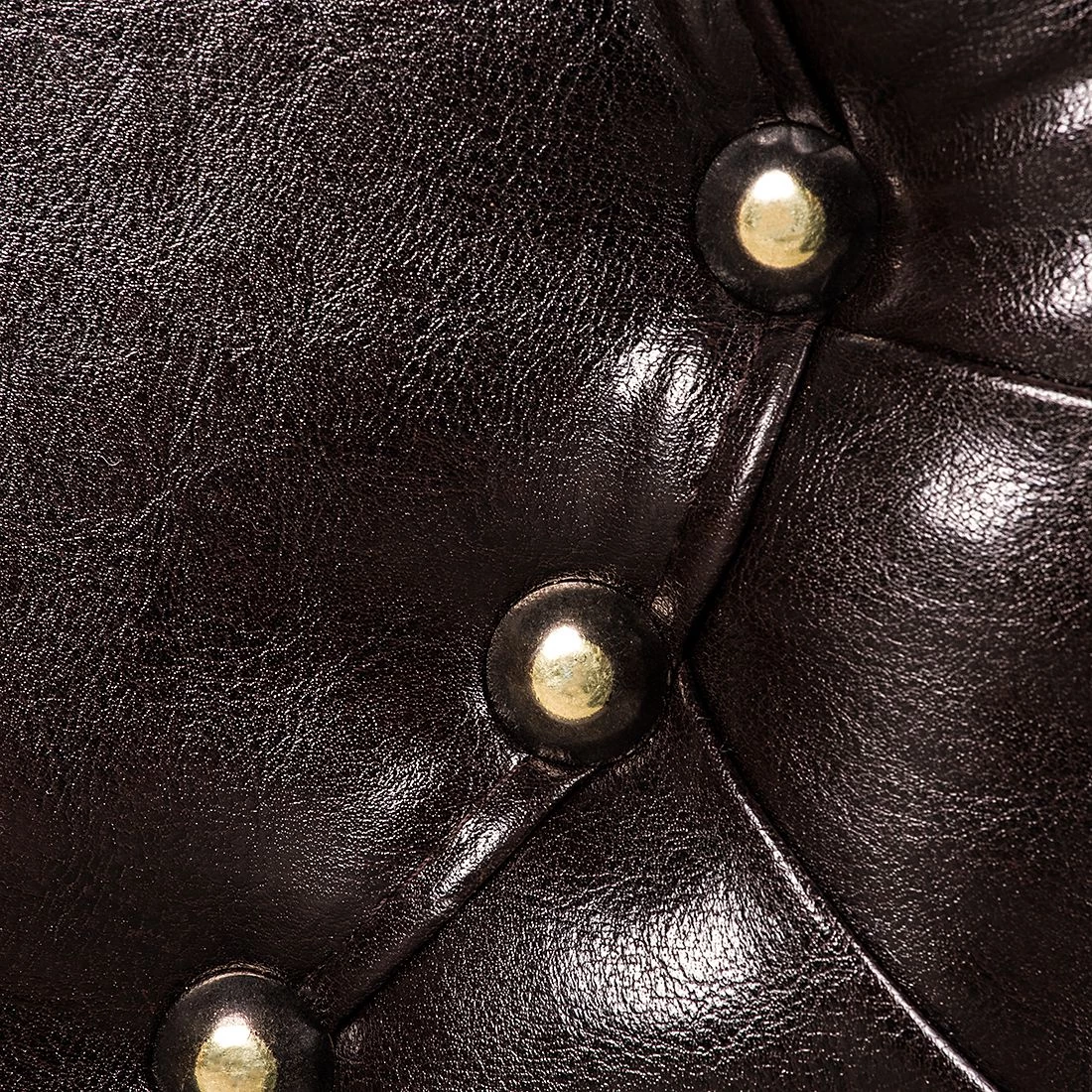 Maison Belfort Grand canapé Christian - Cuir synthétique marron foncé / Tissu rouge - Marron foncé / Rouge 9 Maison Belfort Grand canapé Christian - Cuir synthétique marron foncé / Tissu rouge - Marron foncé / Rouge – Image 9