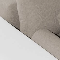 Roomscape Grand canapé Cubba (convertible) - Blanc / Cappuccino -Canapés Soldes Magasin bigsofa cubba mit schlaffunktion kunstleder strukturstoff weiss cappuccino 4069552