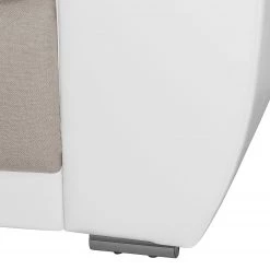 Roomscape Grand canapé Cubba (convertible) - Blanc / Cappuccino -Canapés Soldes Magasin bigsofa cubba mit schlaffunktion kunstleder strukturstoff weiss cappuccino 4069556