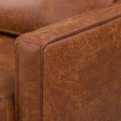 Ars manufacti Canapé 3 places FORT DODGE - Aspect cuir vieilli - Microfibre Yaka: Cognac -Canapés Soldes Magasin bigsofa fort dodge antiklederlook cognac 4669572 1
