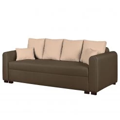 Fredriks Grand Canapé Frontino (convertible) - Couleur expresso / Beige chaud