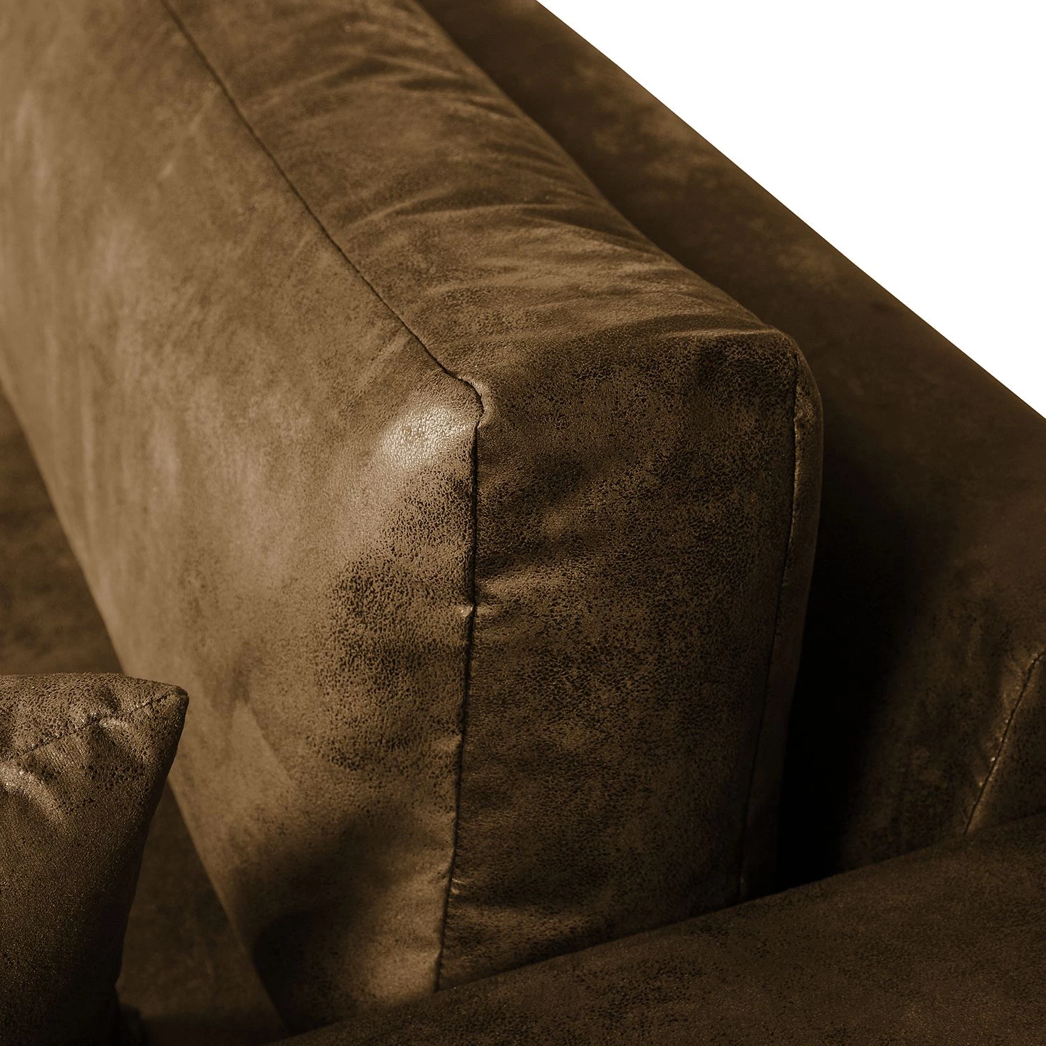 Fredriks Grand canapé Mandor Aspect cuir vieilli - Cognac 9 Fredriks Grand canapé Mandor Aspect cuir vieilli - Cognac – Image 9