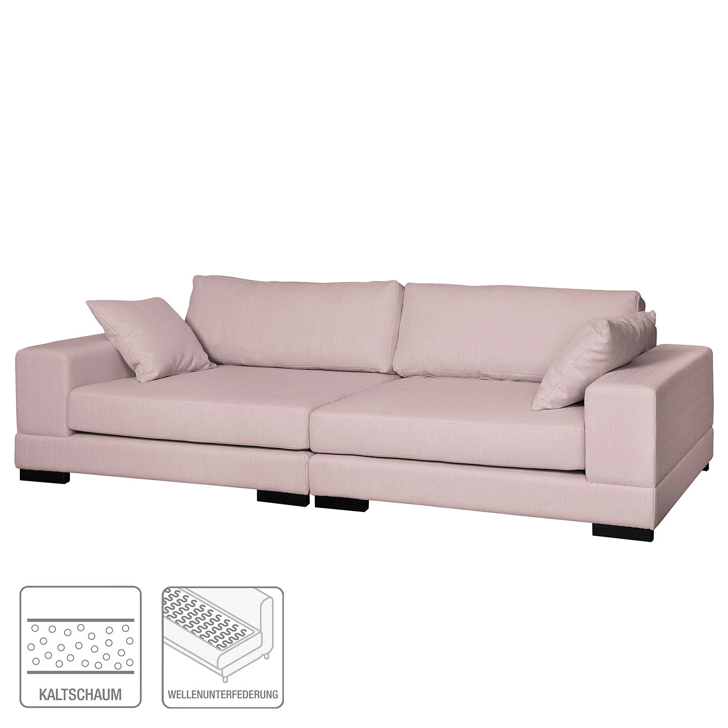 Fredriks Grand canapé Mandor Tissu structuré - Mauve 2 Fredriks Grand canapé Mandor Tissu structuré - Mauve – Image 2