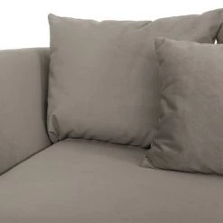 Fredriks Grand canapé Truman - Imitation cuir / Velours taupe -Canapés Soldes Magasin bigsofa truman kunstleder samtstoff taupe 683562