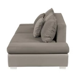 Fredriks Grand canapé Truman - Imitation cuir / Velours taupe -Canapés Soldes Magasin bigsofa truman kunstleder samtstoff taupe 683578