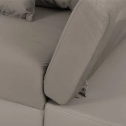 Fredriks Grand canapé Truman - Imitation cuir / Velours taupe -Canapés Soldes Magasin bigsofa truman kunstleder samtstoff taupe 683598