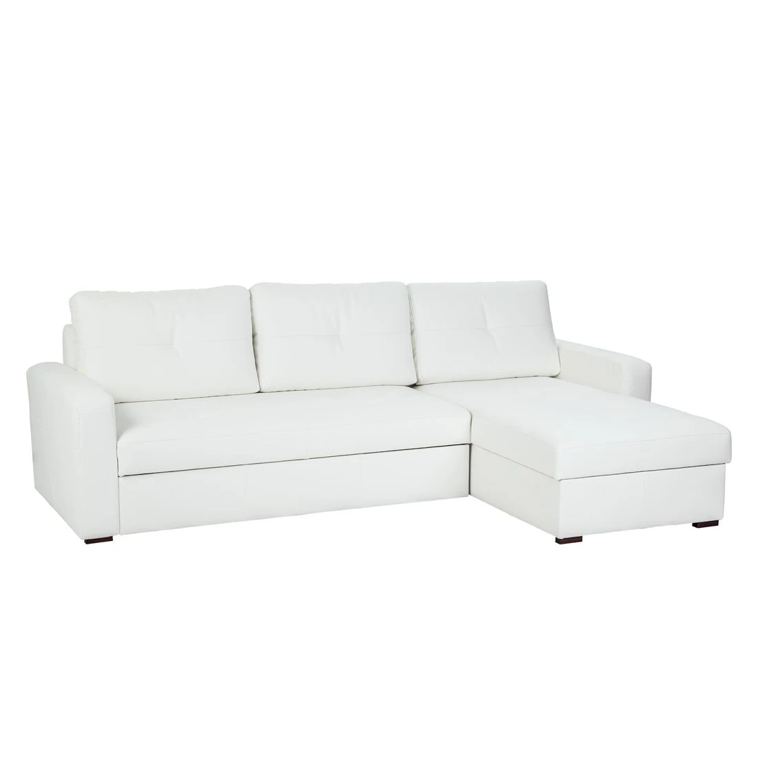 Fredriks Canapé d'angle Cavolo - Avec fonction couchage - Imitation cuir blanc - Méridienne montable à gauche ou à droite 2 Fredriks Canapé d'angle Cavolo - Avec fonction couchage - Imitation cuir blanc - Méridienne montable à gauche ou à droite – Image 2