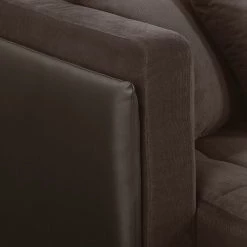 Fredriks Canapé d'angle Agueada IV - Marron - Méridienne courte à gauche (vue de face) -Canapés Soldes Magasin ecksofa agueada iv kunstleder webstoff longchair davorstehend links braun 4366328