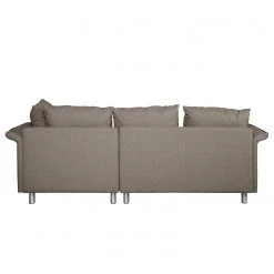 Fredriks Canapé d'angle Ambesia - Cappuccino - Avec repose-pieds -Canapés Soldes Magasin ecksofa ambesia strukturstoff longchair beidseitig montierbar mit hocker cappuccino 4466172