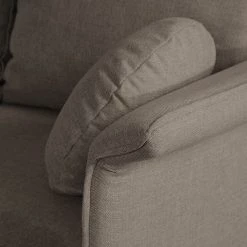 Fredriks Canapé d'angle Ambesia - Cappuccino - Avec repose-pieds -Canapés Soldes Magasin ecksofa ambesia strukturstoff longchair beidseitig montierbar mit hocker cappuccino 4466184