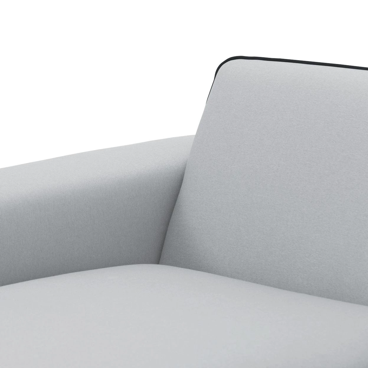 Studio Copenhagen Canapé d'angle Ampio Duo II Tissu - Tissu Floreana : Gris clair - Méridienne courte à gauche (vue de face) - Noir 5 Studio Copenhagen Canapé d'angle Ampio Duo II Tissu - Tissu Floreana : Gris clair - Méridienne courte à gauche (vue de face) - Noir – Image 5