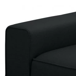 Studio Copenhagen Canapé d'angle Ampio I Tissu - Tissu Floreana : Anthracite - Méridienne courte à droite (vue de face) - Noir -Canapés Soldes Magasin ecksofa ampio i longchair ottomane davorstehend rechts schwarz stoff floreana anthrazit 3971220