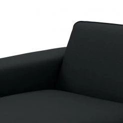 Studio Copenhagen Canapé d'angle Ampio I Tissu - Tissu Floreana : Anthracite - Méridienne courte à droite (vue de face) - Noir -Canapés Soldes Magasin ecksofa ampio i longchair ottomane davorstehend rechts schwarz stoff floreana anthrazit 3971224