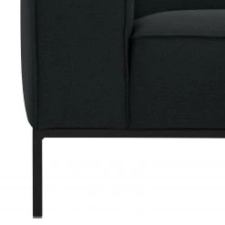 Studio Copenhagen Canapé d'angle Ampio I Tissu - Tissu Floreana : Anthracite - Méridienne courte à droite (vue de face) - Noir -Canapés Soldes Magasin ecksofa ampio i longchair ottomane davorstehend rechts schwarz stoff floreana anthrazit 3971228