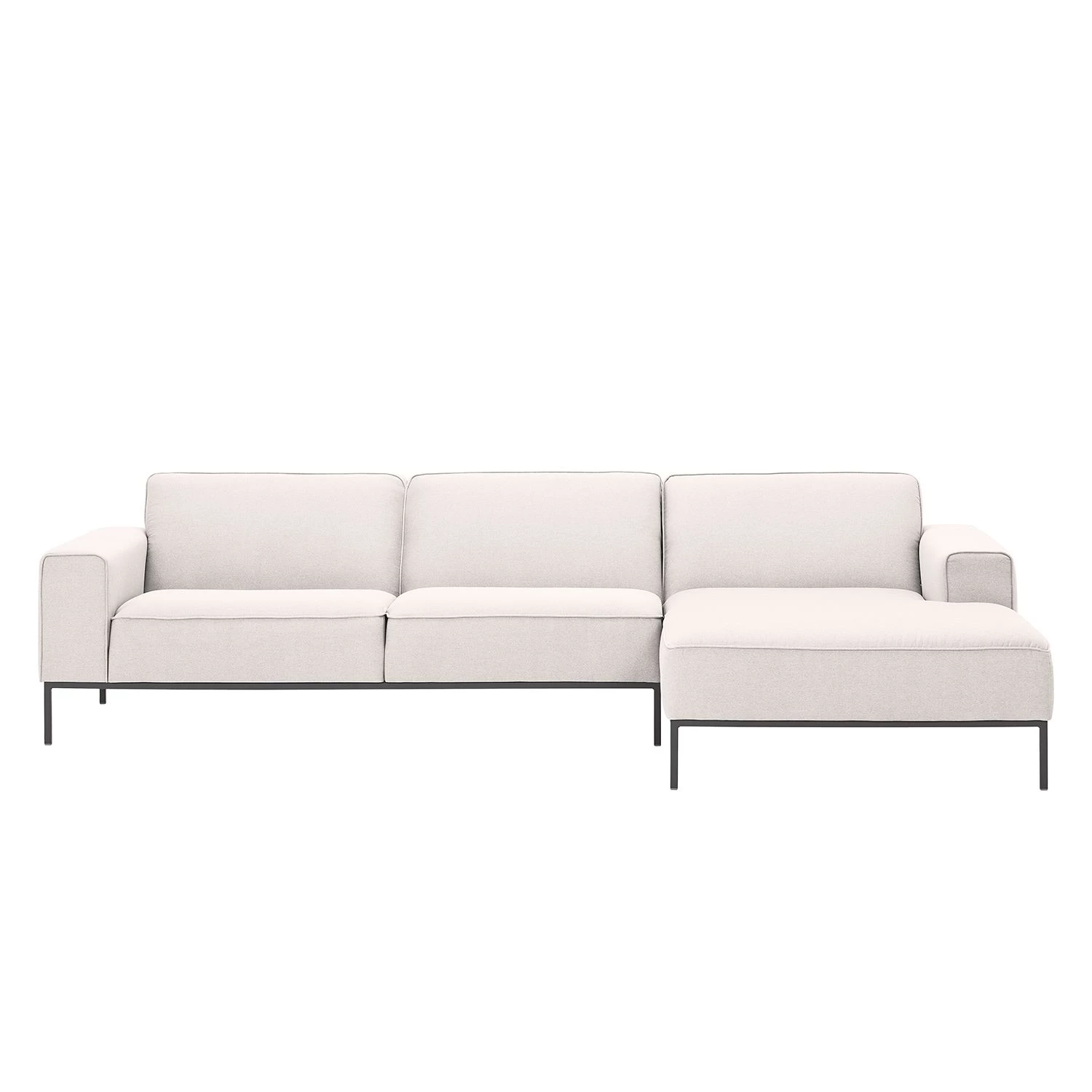 Studio Copenhagen Canapé d'angle Ampio II Tissu - Tissu Floreana : Beige - Méridienne courte à droite (vue de face) - Gris 3 Studio Copenhagen Canapé d'angle Ampio II Tissu - Tissu Floreana : Beige - Méridienne courte à droite (vue de face) - Gris – Image 3