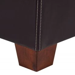 Maison Belfort Canapé d'angle Ballina - Marron foncé - Méridienne courte à droite (vue de face) -Canapés Soldes Magasin ecksofa ballina echtleder longchair ottomane davorstehend rechts dunkelbraun 2490386