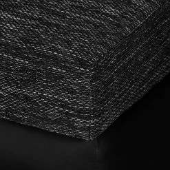 Roomscape Canapé d'angle Berrings (convertible) - Méridienne courte à droite (vue de face) -Canapés Soldes Magasin ecksofa berrings mit schlaffunktion kunstleder strukturstoff schwarz longchair davorstehend rechts 4963300