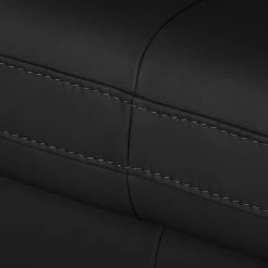 Fredriks Canapé d'angle Bivona II - Noir - Méridienne courte à gauche (vue de face) -Canapés Soldes Magasin ecksofa bivona ii echtleder longchair davorstehend links schwarz 3612985