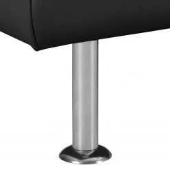 Fredriks Canapé d'angle Bivona II - Noir - Méridienne courte à gauche (vue de face) -Canapés Soldes Magasin ecksofa bivona ii echtleder longchair davorstehend links schwarz 3613009