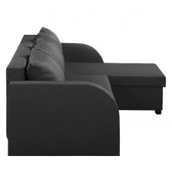 Fredriks Canapé d'angle Bodney (convertible) - Tissé à plat -Canapés Soldes Magasin ecksofa bodney mit schlaffunktion flachgewebe longchair davorstehend rechts dunkelgrau 5053820