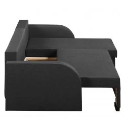 Fredriks Canapé d'angle Bodney (convertible) - Tissé à plat -Canapés Soldes Magasin ecksofa bodney mit schlaffunktion flachgewebe longchair davorstehend rechts dunkelgrau 5053824