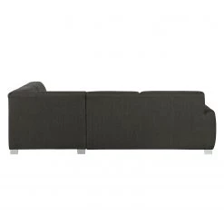 Fredriks Canapé d'angle Bollon - Méridienne longue à droite (vue de face) - Sans fonction -Canapés Soldes Magasin ecksofa bollon webstoff dunkelgrau ottomane davorstehend rechts ohne schlaffunktion 4153204