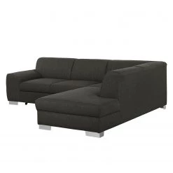 Fredriks Canapé d'angle Bollon - Méridienne longue à droite (vue de face) - Sans fonction -Canapés Soldes Magasin ecksofa bollon webstoff dunkelgrau ottomane davorstehend rechts ohne schlaffunktion 4153212