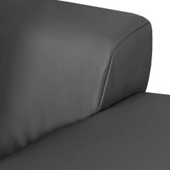 Roomscape Canapé d'angle Brandon - Cuir synthétique anthracite - Méridienne à gauche (vue de face) -Canapés Soldes Magasin ecksofa brandon kunstleder anthrazit ottomane davorstehend links 395077