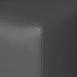 Roomscape Canapé d'angle Brandon - Cuir synthétique anthracite - Méridienne à gauche (vue de face) -Canapés Soldes Magasin ecksofa brandon kunstleder anthrazit ottomane davorstehend links 395079