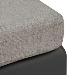 Roomscape Canapé d'angle Brandon - Cuir synthétique anthracite - Méridienne à gauche (vue de face) -Canapés Soldes Magasin ecksofa brandon kunstleder anthrazit ottomane davorstehend links 395081