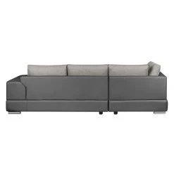 Roomscape Canapé d'angle Brandon - Cuir synthétique anthracite - Méridienne à gauche (vue de face) -Canapés Soldes Magasin ecksofa brandon kunstleder anthrazit ottomane davorstehend links 395084