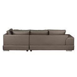 Roomscape Canapé d'angle Tosya - Cuir synthétique marron - Méridienne à droite (vue de face) -Canapés Soldes Magasin ecksofa brandon kunstleder braun ottomane davorstehend rechts 373656