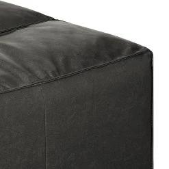 Loftscape Canapé d'angle Calli - Cuir synthétique anthracite - Méridienne à droite (vue de face) -Canapés Soldes Magasin ecksofa calli kunstleder anthrazit longchair davorstehend rechts 394653