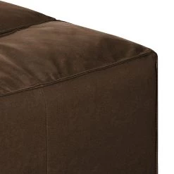 Loftscape Canapé d'angle Calli - Cuir synthétique marron - Méridienne à droite (vue de face) -Canapés Soldes Magasin ecksofa calli kunstleder braun longchair davorstehend rechts 394731