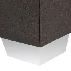 Loftscape Canapé d'angle Calli - Cuir synthétique marron foncé - Méridienne à gauche (vue de face) -Canapés Soldes Magasin ecksofa calli kunstleder dunkelbraun longchair davorstehend links 373255