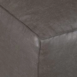 Loftscape Canapé d'angle Calli - Cuir synthétique marron foncé - Méridienne à gauche (vue de face) -Canapés Soldes Magasin ecksofa calli kunstleder dunkelbraun longchair davorstehend links 388344