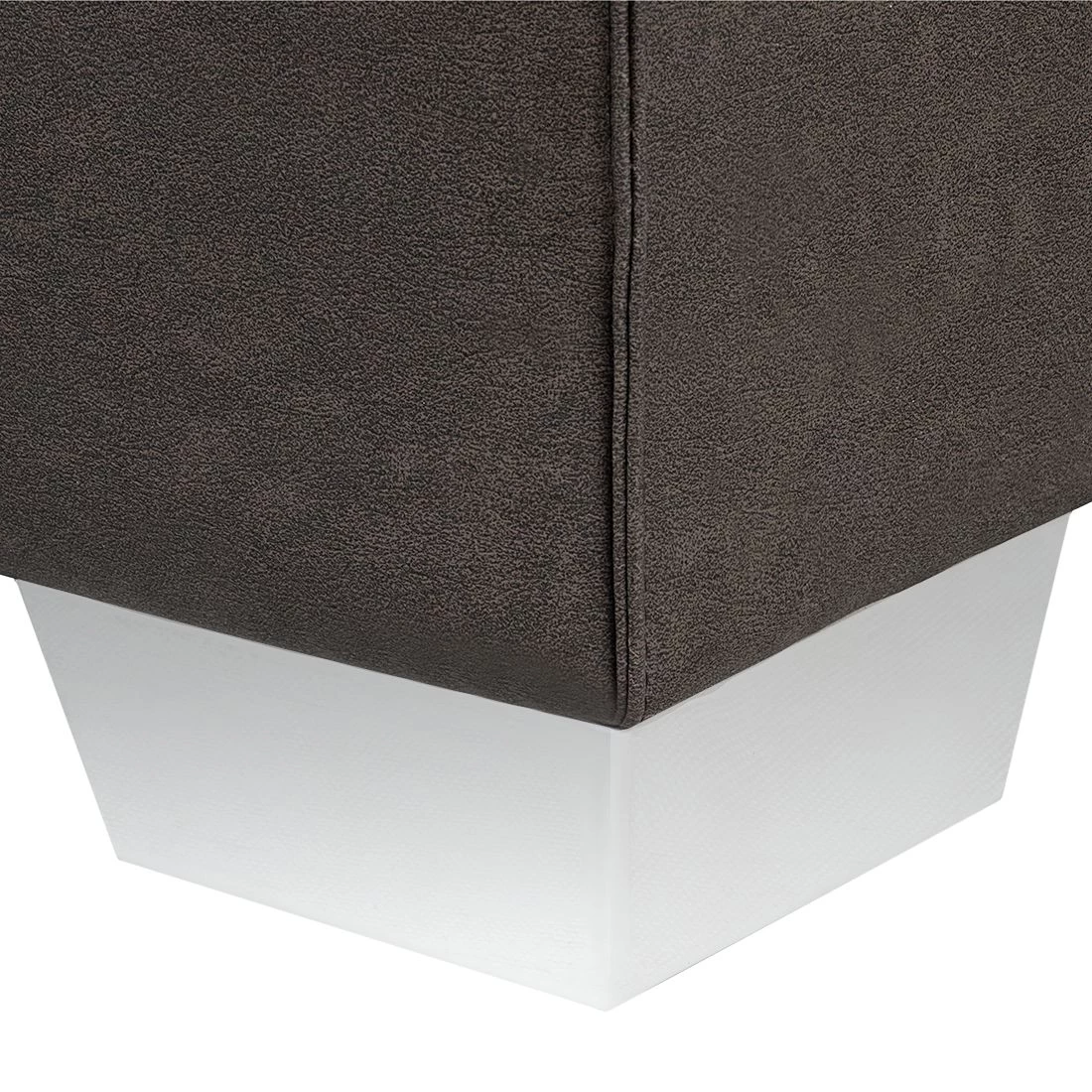 Loftscape Canapé d'angle Calli - Cuir synthétique marron foncé - Méridienne à droite (vue de face) 12 Loftscape Canapé d'angle Calli - Cuir synthétique marron foncé - Méridienne à droite (vue de face) – Image 12