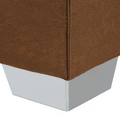 Loftscape Canapé d'angle Calli - Cuir synthétique marron clair - Méridienne à droite (vue de face) -Canapés Soldes Magasin ecksofa calli kunstleder hellbraun longchair davorstehend rechts 394753